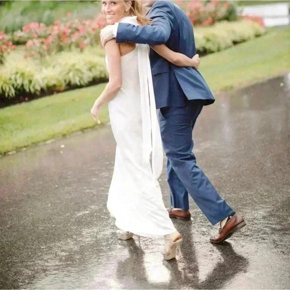 Galvan London White Size 34 Dress halter ankle length, good condition , satin - Picture 5 of 7